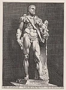 Hercules and Telephos by Hendrick Goltzius (Dutch, 1558–1617)