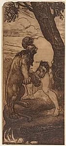 Hercules and the Nemean Lion by Henri-Arthur Lefort des Ylouses (French, 1846–1912)
