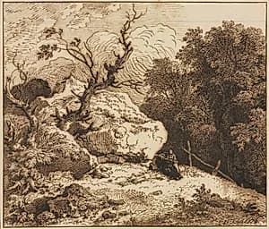 Hermit in a Wooded Landscape by Ferdinand Kobell (German, 1740–1799)
