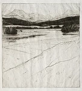 Hills of Tulloch by David Young Cameron (British, 1865–1945)