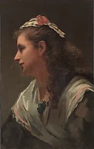 His First Model-Miss Russell by William Morris Hunt (American, 1824–1879)