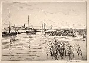 Holland Dykes by John Henry Twachtman (American, 1853–1902)