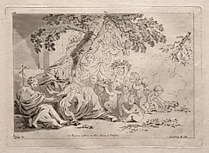 Holy Family with Putti by Jean-Claude-Richard de Saint-Non (French, 1727–1791)