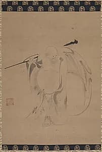 Hotei by Tokuchū (Japanese, late 1400s)