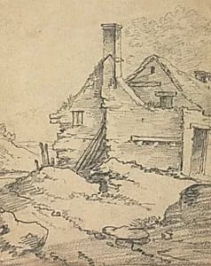 Houses in a Landscape by Benjamin Barker (British, 1776–1838)