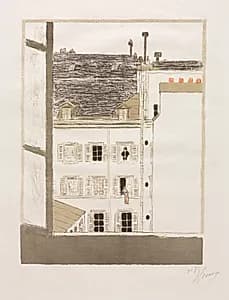 Houses in the Courtyard by Pierre Bonnard (French, 1867–1947)