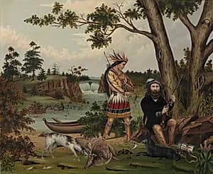 Hunter and Indian Guide by C. L. Woodhouse (American)