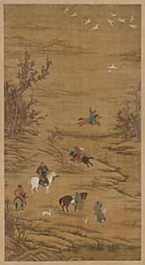 Hunting on Horses by Unknown Artist