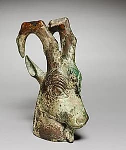 Ibex-Head Ornament by Unknown Artist