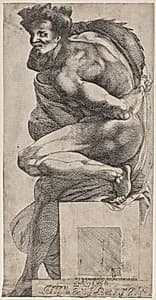 Ignudo (after Michelangelo) by Pierre Biard the Younger (French, 1592–1661)