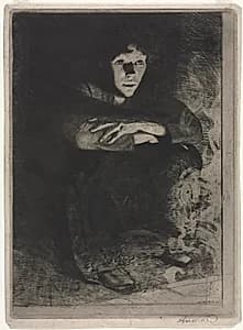 In the Ashes by Albert Besnard (French, 1849–1934)