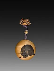 Inro (Case) with Mice and Beans by Unknown Artist