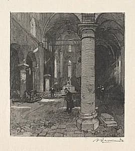 Interieur de l'Eglise by Auguste Louis Lepère (French, 1849–1918)