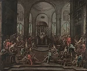 Interior of a Synagogue by Alessandro Magnasco (Italian, 1667–1749)