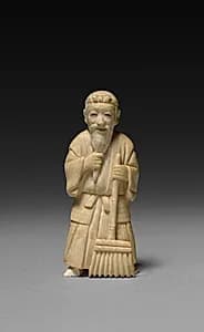 Japanese Man with Rake by Unknown Artist