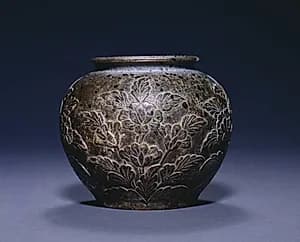 Jar with Floral Decoration by Unknown Artist