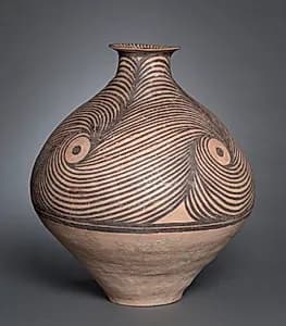 Jar with Spiral Designs by Unknown Artist