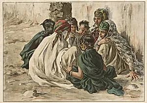 Jeux de Fillettes à Laghouat by Étienne Dinet (French, 1861–1929)