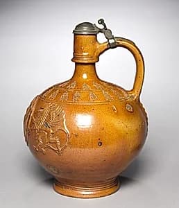 Jug with Pewter Lid by Unknown Artist