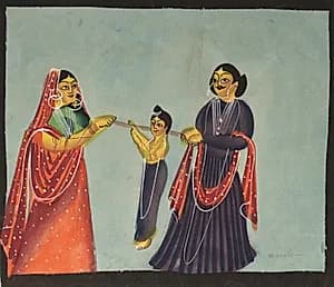Kalighat Painting by Unknown Artist