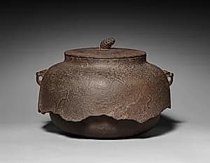 Kettle with Crane Design by Unknown Artist