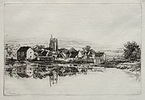 Kidwelly Town by Francis Seymour Haden (British, 1818–1910)