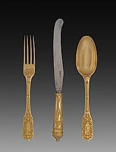 Knife, Fork, and Spoon by Unknown Artist
