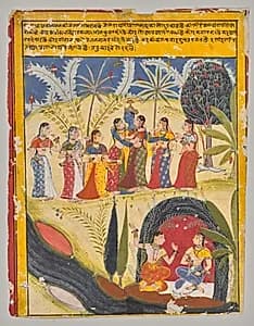 Krishna and Gopis by Unknown Artist