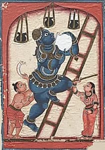 Krishna Stealing Curds by Unknown Artist