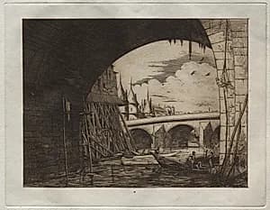 L'Arch du Pont Notre Dame by Edmond Gosselin (French)