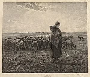 La Bergerie by Benjamin-Louis-Auguste Damman (French, 1835–1921)