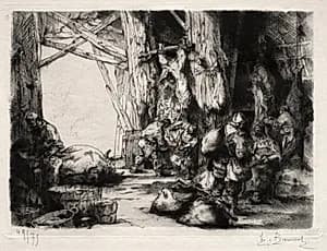La Boucherie Militaire by Auguste Brouet (French, 1872–1941)
