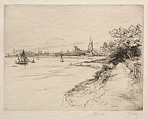 La Falaise d'Orbigny by Gustave Leheutre (French, 1861–1932)