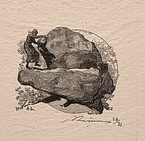 La roche qui tremble by Auguste Louis Lepère (French, 1849–1918)