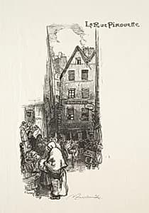 La Rue Pirouette by Auguste Louis Lepère (French, 1849–1918)