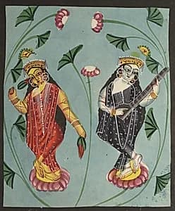 Lakshmi and Sarasvati by Unknown Artist