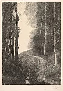 Landscape at Bouleaux by Alphonse Legros (French, 1837–1911)