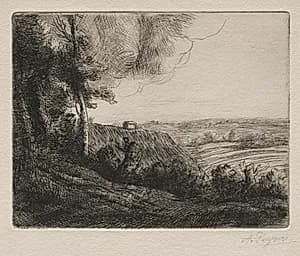 Landscape by Alphonse Legros (French, 1837–1911)