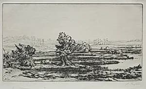 Landscape by Alphonse Legros (French, 1837–1911)