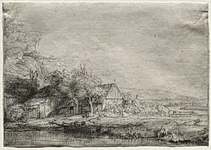 Landscape with a Cow by Rembrandt van Rijn (Dutch, 1606–1669)