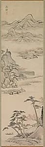 Landscape with Boaters by Kimura Kenkadō (Japanese, 1736–1802)
