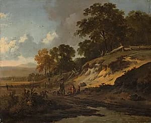 Landscape with Hunters by Jan Wijnants (Dutch, 1635–1684)