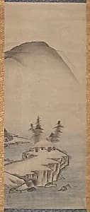 Landscapes (one of a pair) by Unkoku Tōyo (Japanese, 1612–1688?)