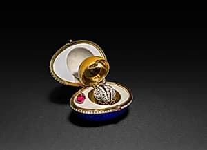 Lapis Lazuli Easter Egg by Peter Carl Fabergé (Russian, 1846–1920)
