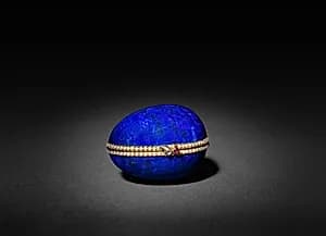 Lapis Lazuli Easter Egg by Peter Carl Fabergé (Russian, 1846–1920)