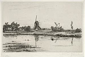 Le bord au Gein by Charles Nicolas Storm van 's-Gravesande (Dutch, 1841–1924)