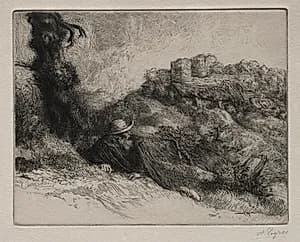 Le Châteaux des Revenants by Alphonse Legros (French, 1837–1911)