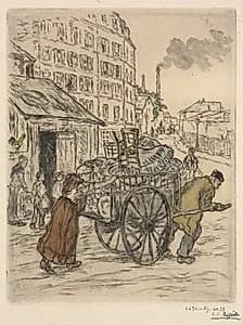 Le Déménagement by Jean-François Raffaëlli (French, 1850–1924)