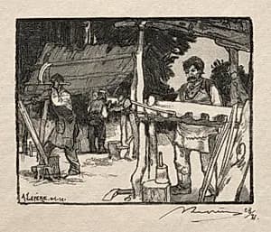 Le Fabricant de lattes by Auguste Louis Lepère (French, 1849–1918)