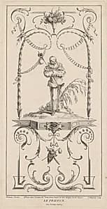 Le Frileux,  Arabesque by Jean Moyreau (French, 1690–1762)